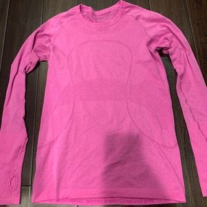 Pink Lululemon Swiftly Long Sleeve shirt size 8